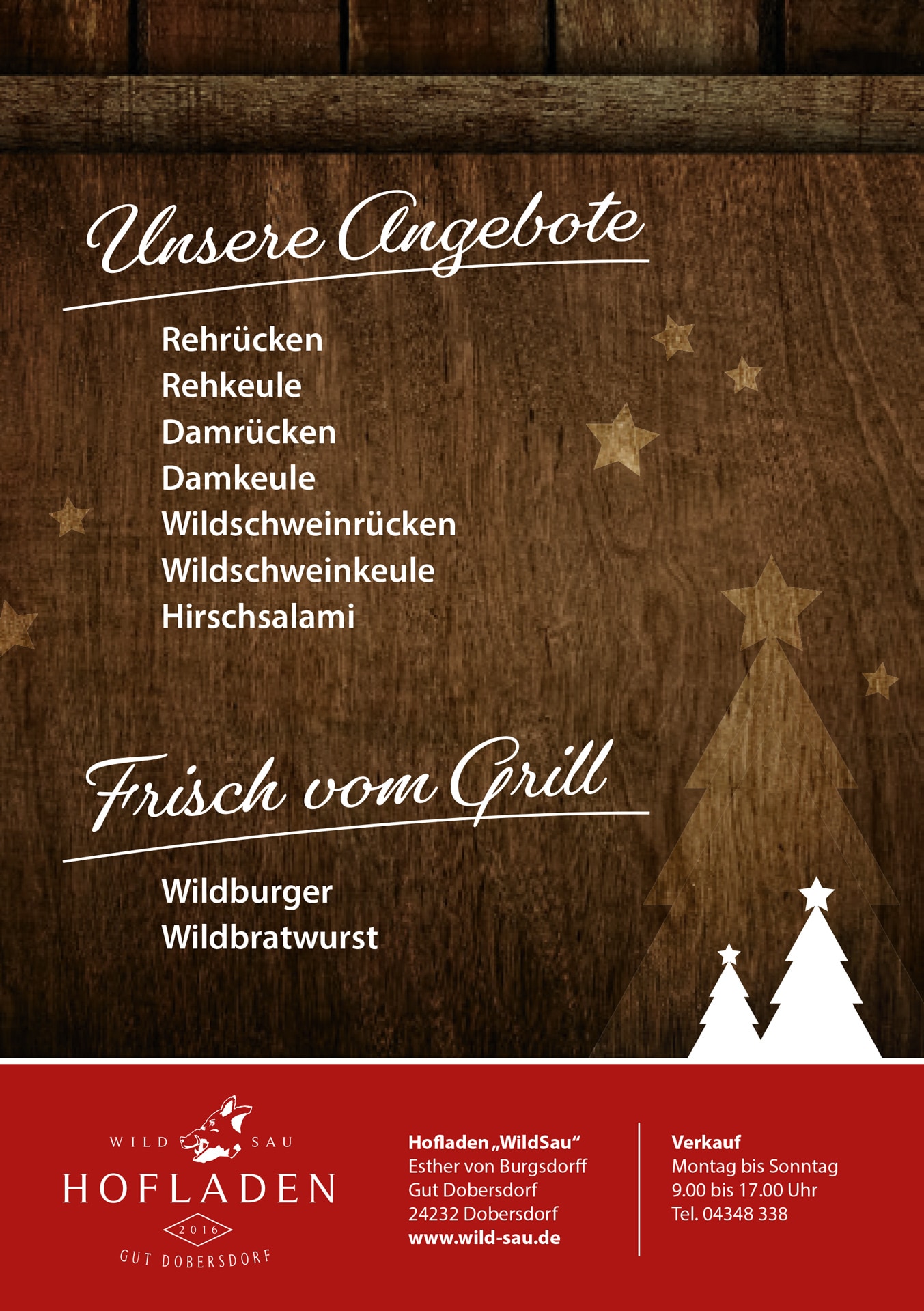 Weihnachtsflyer Holstein Tanne 2023