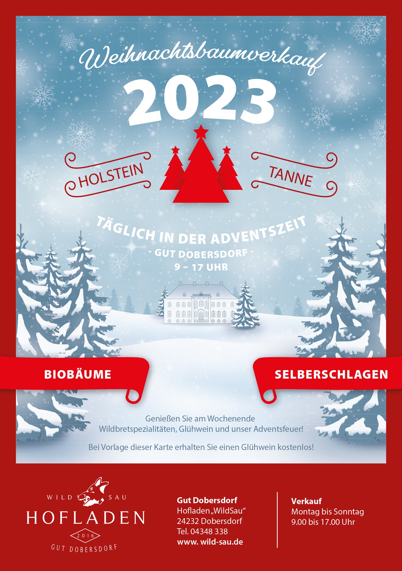 Weihnachtsflyer Holstein Tanne 2023